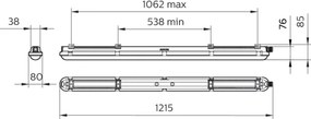 Philips - Corp de iluminat tehnic tip fluorescent LED CORELINE LED/25W/230V 120 cm IP66