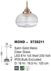 Pendul design modern Mond, 18cm