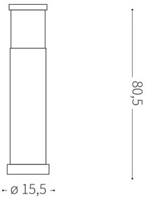 Ideal lux - Lampa exterior 1xE27/60W/230V antracit 800 mm