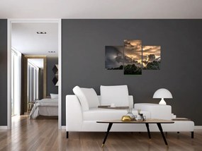 Tablou cu nori și pădure (90x60 cm)