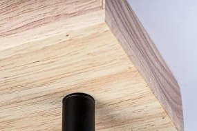 Plafoniera lemn stil nordic cu 2 spoturi Toras