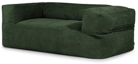 Fotoliu bean bag verde cu tapițerie din catifea reiată Sofa MooG – SLOWDOWN