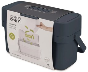 Recipient pentru deșeuri compostabile Joseph Joseph Compo, 4 l, albastru - negru