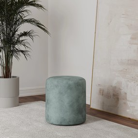 Taburet Tapitat Mali, Turcoaz, Stofa, L 41 x l 41 x H 45 cm