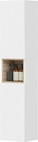 HOMCOM Dulap baie, independent cu 2 uși și raft deschis, Alb | Aosom Romania