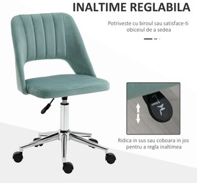 Scaun pentru Birou Vinsetto Ergonomic pentru Birou cu Inaltime Reglabila Verde | Aosom Romania