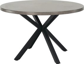 Masa MEDOR, gri carbon/negru, 120x120x76 cm