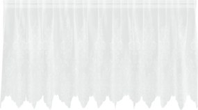vidaXL Cortină din Dantelă cu perdele Alb 100 x 300 cm Poliester
