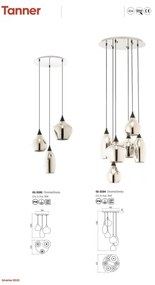 Lustră pe cablu TANNER 3xE14/28W/230V Redo 01-3192