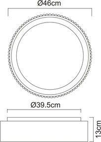 Globo 15924DS-LED Plafonieră KEMP LED/45W/230V 2700/4000/6000K Ø 46 cm negru