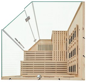 Infračervená sauna Kiruna150 s duálnou technológiou a drevom Hemlock