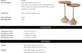 Set de 2 masute design LUX Onyx, Lemn, Puglia, 119346 HZ