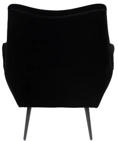 Fotoliu catifea neagra Lounge Chair Glodis Nero