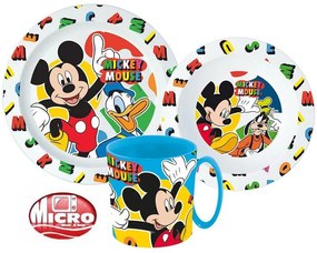 Disney Mickey set de veselă, set de microplastic cu cană de 350 ml