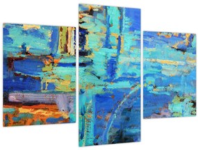 Tablou - pictură abstractă în ulei (90x60 cm)