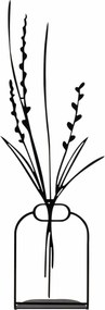 Accesoriu decorativ FLOWERPOT-3, negru, metal, 19x44 cm