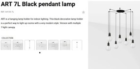 Lustra cu 7 Pendule design minimalist Art negru