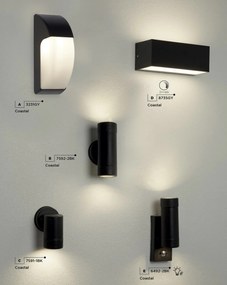 Aplica perete LED dimabila de exterior IP65 Up and Down 8735GY SRT