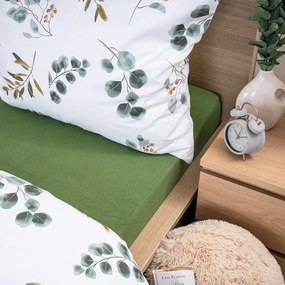 Cearșaf de pat 4Home frotir, verde măsline, 180 x 200 cm, 180 x 200 cm