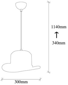 Lustră neagră cu abajur din metal ø 30 cm Sivani – Opviq lights