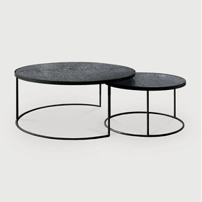 Măsuţă de cafea Nesting negru cărbune (set 2 buc) - Ethnicraft
