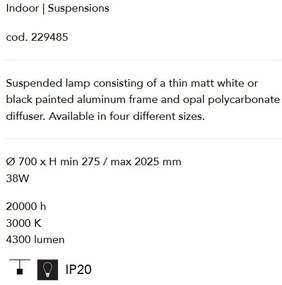 Lustra LED design modern ORACLE SLIM SP D070 ROUND 3000K ON-OFF WH