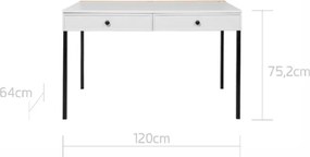 Birou pentru copii Lumi alb L120 cm