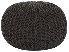 Pouf tricotat bumbac Culoare Maro, TAMAN TYP 2