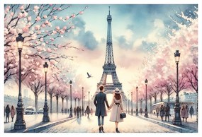 Tablou iubire sub Turnul Eiffel