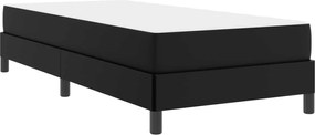vidaXL Cadru de pat cu saltea Negru 90 x 200 cm țesătură