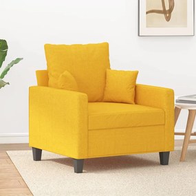 Canapea de o persoana, galben deschis, 60 cm, material textil Galben deschis, 78 x 77 x 80 cm