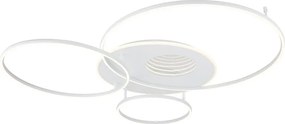 Lustra LED aplicata design circular INVERTINA alb