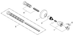 GROHE 19808001 - Set exterior pentru valvă încastrată COSTA L, crom lucios