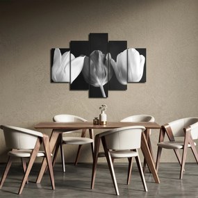 Tablou - Lalele alb negre (150x105 cm)
