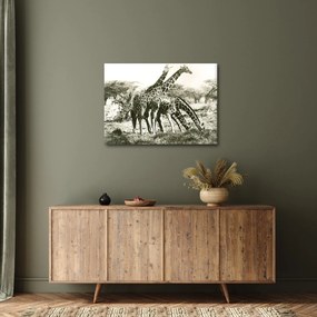 Tablou - Girafe, de epocă (70x50 cm)