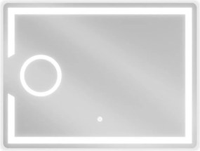Mexen Onyx oglindă de baie iluminată cu oglindă cosmetică 80 x 60 cm, LED 6000K, antiaburire - 9813-080-060-611-00
