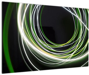 Obraz cu linii verzi (90x60 cm)