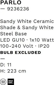 Pendul design minimalist PARLO alb