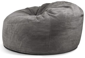 Fotoliu bean bag verde cu tapițerie din catifea reiată Om 135 – SLOWDOWN