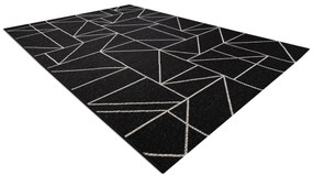 Covor sisal Floorlux 20605 negru si argint Triunghiuri, Geometric - SECUNDAR-COTATI PRODUSUL
