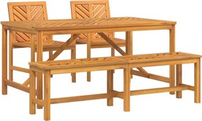 vidaXL Set de masă pentru grădină 4 pcs Maro Lemn Solid de Acacia