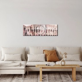 Tablou - Carte poștală de epocă a orașului N⁰2 (cu ceas) (90x30 cm)