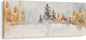 Tablou - Pădure în acuarelă (120x50 cm)