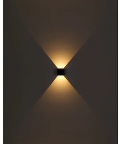 Aplică LED de exterior VERONIKA 2xLED/3W/230V IP44 negru Globo 34168RB