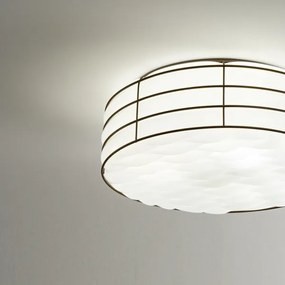 Plafonieră SIRU TAMIS 3xE14/40W/230V negru/alb sticlă venețiană