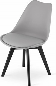 OFERTA Scaun gri deschis BALI MARK cu picioare negre II. calitate