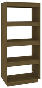 810872 vidaXL Bibliotecă/Separator cameră, maro miere, 60x35x135 cm lemn pin