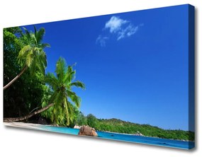 Tablou pe panza canvas Palm Copaci Peisaj Brun Verde