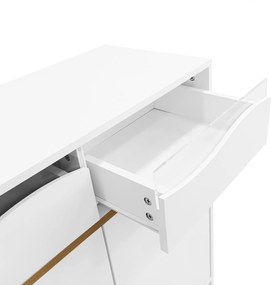 Dulap pentru pantofi cu iluminare LED, dulap de hol cu sertare și rafturi, 80x35x105 cm, Alb