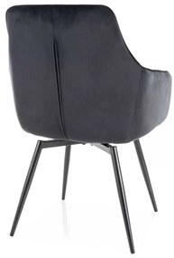 Scaun de bucătărie Montale Velvet, negru